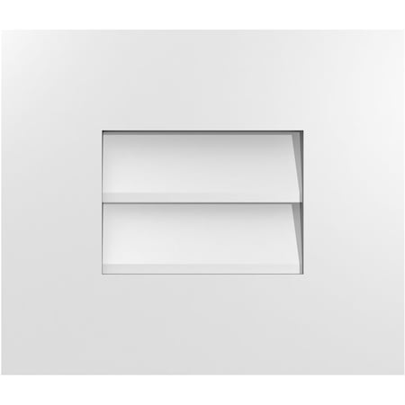Ekena Millwork Vertical Surface Mount PVC Gable Vent: Non-Functional, w/ 3-1/2"W x 1"P Standard Frame, 14"W x 12"H GVPVE14X1201SN